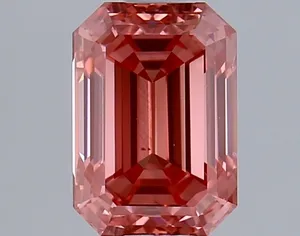 0.88ct EMERALD Fancy Vivid Pink VS1 Coloured Lab diamond