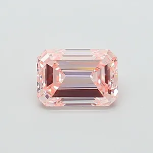 1.6ct EMERALD Fancy Intense Pink VVS2 Coloured Lab diamond