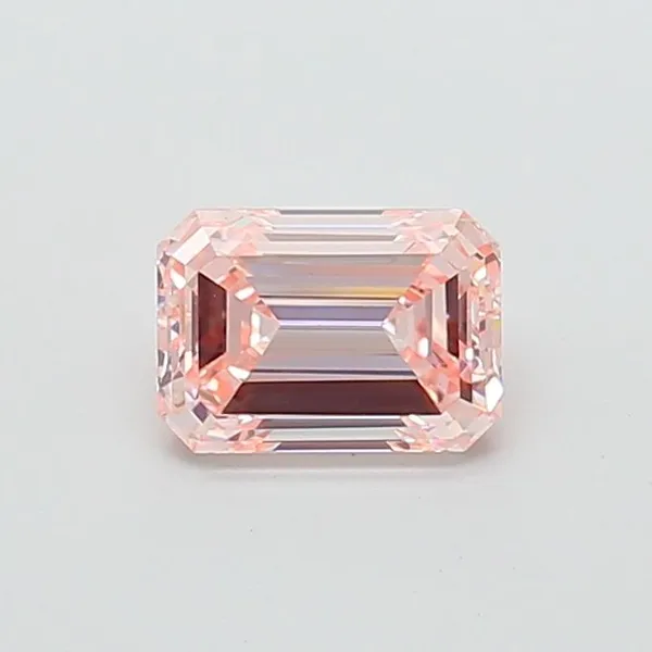 1.6ct EMERALD Fancy Intense Pink VVS2 Coloured Lab diamond