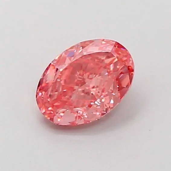 1.12ct OVAL Fancy Vivid Pink VVS2 Coloured Lab diamond