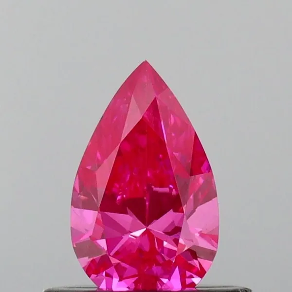 0.44ct PEAR Fancy Vivid Pink VS1 Coloured Lab diamond