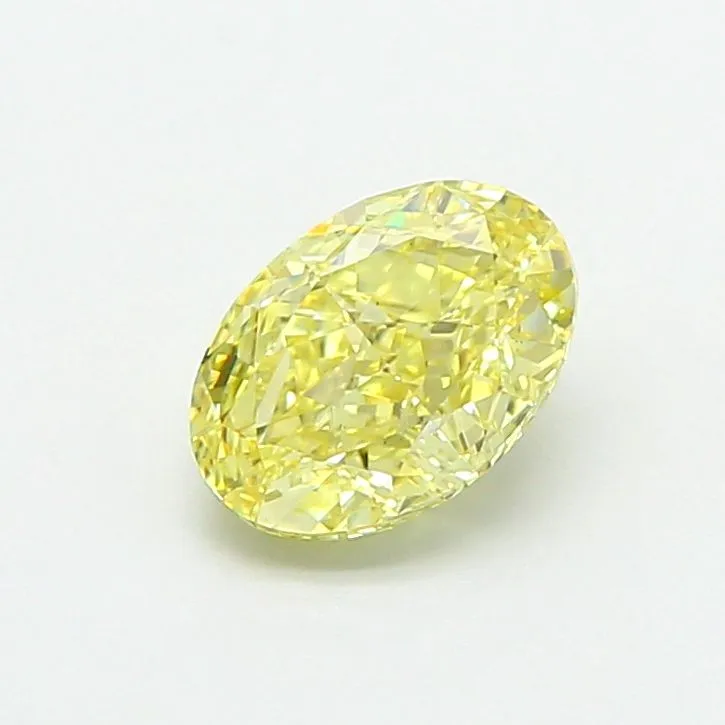 1.08ct OVAL Fancy Intense Yellow VS2 Coloured Lab diamond