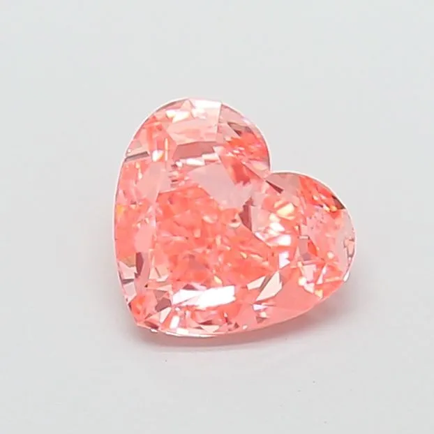 1.65ct HEART Fancy Vivid Pink VVS2 Coloured Lab diamond