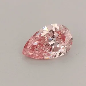 0.34ct PEAR Fancy Vivid Pink VS1 Coloured Lab diamond