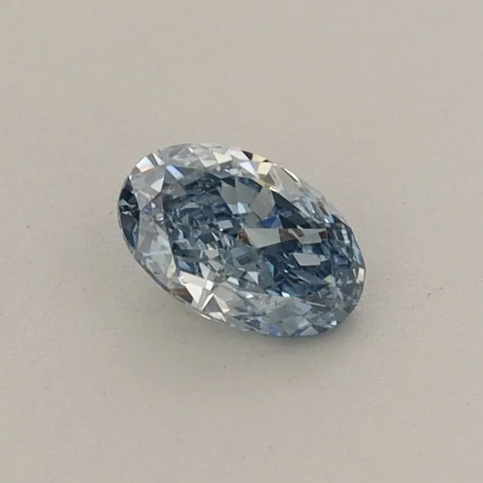 0.32ct OVAL Fancy Vivid Blue VS1 Coloured Lab diamond