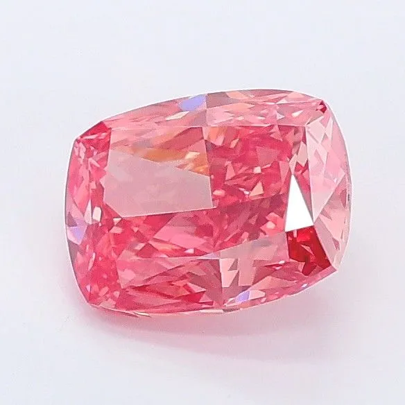 1.11ct CUSHION Fancy Vivid Pink VVS2 Coloured Lab diamond