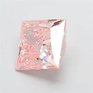 3.82ct PRINCESS Fancy Intense Pink VS1 Coloured Lab diamond