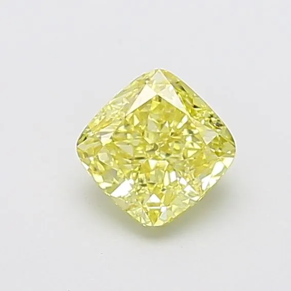 1.01ct CUSHION Fancy Intense Yellow SI1 Coloured Lab diamond