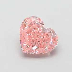 1.71ct HEART Fancy Vivid Pink VS2 Coloured Lab diamond