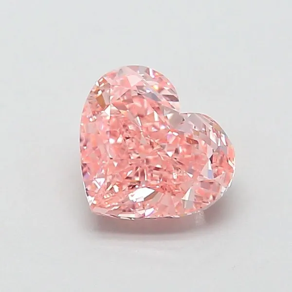 1.71ct HEART Fancy Vivid Pink VS2 Coloured Lab diamond