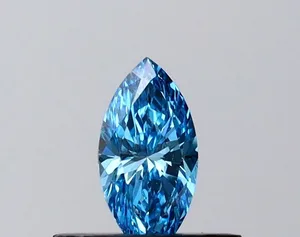 0.34ct MARQUISE Fancy Vivid Blue VVS2 Coloured Lab diamond