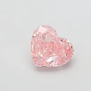 1.64ct HEART Fancy Intense Pink VS2 Coloured Lab diamond