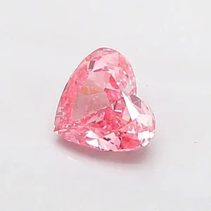 1.02ct HEART Fancy Vivid Pink VS1 Coloured Lab diamond