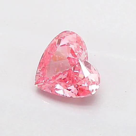 1.02ct HEART Fancy Vivid Pink VS1 Coloured Lab diamond