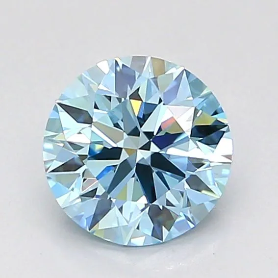 1.00ct ROUND Fancy Vivid Blue VS2 Coloured Lab diamond