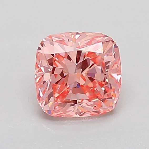 0.85ct CUSHION Fancy Vivid Pink VS2 Coloured Lab diamond