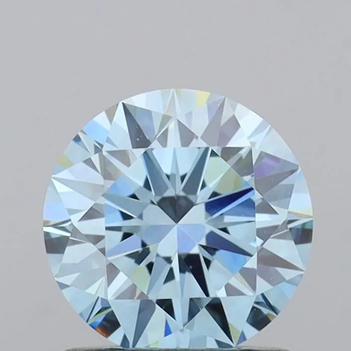 1.01ct ROUND Fancy Blue VVS1 Coloured Lab diamond