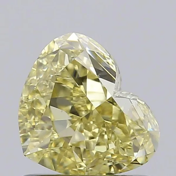 1.02ct HEART Fancy Light Yellow VS1 Coloured Lab diamond