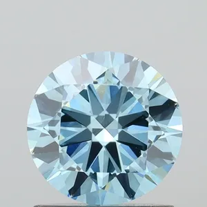 1.01ct ROUND Fancy Vivid Blue VVS2 Coloured Lab diamond