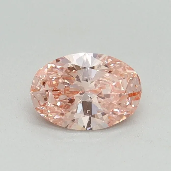 0.42ct OVAL Fancy Vivid Pink VS2 Coloured Lab diamond