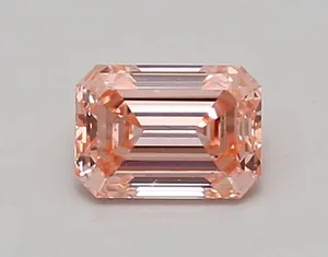 0.89ct EMERALD Fancy Vivid Pink VS1 Coloured Lab diamond