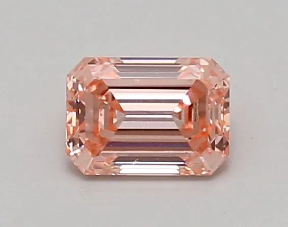 0.89ct EMERALD Fancy Vivid Pink VS1 Coloured Lab diamond