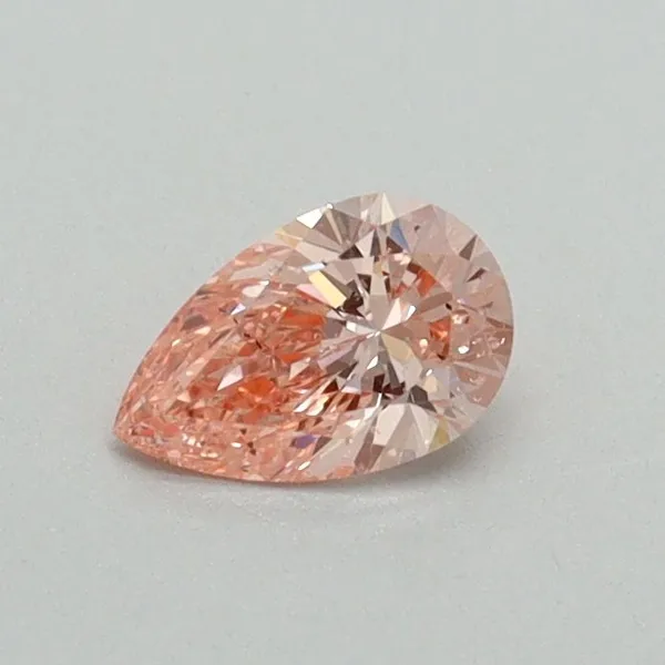 0.32ct PEAR Fancy Vivid Pink SI1 Coloured Lab diamond