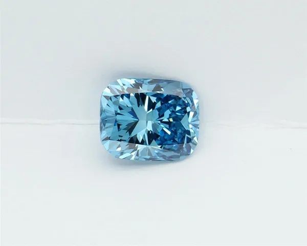 1.08ct CUSHION Fancy Vivid Blue VS1 Coloured Lab diamond