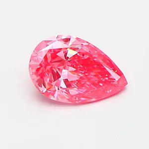 0.64ct PEAR Fancy Vivid Pink VS1 Coloured Lab diamond