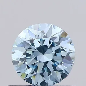 0.63ct ROUND Fancy Vivid Blue VS1 Coloured Lab diamond
