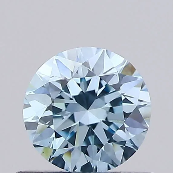 0.63ct ROUND Fancy Vivid Blue VS1 Coloured Lab diamond