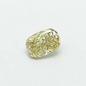 0.73ct CUSHION Fancy Light Grayish Yellow VS1 Coloured Lab diamond