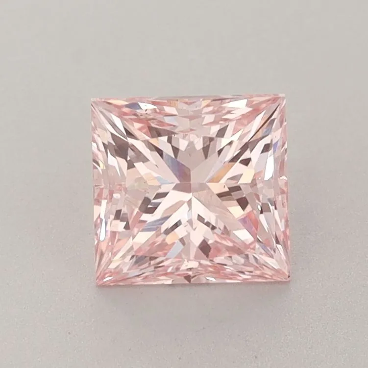 1.12ct PRINCESS Fancy Intense Pink VS2 Coloured Lab diamond