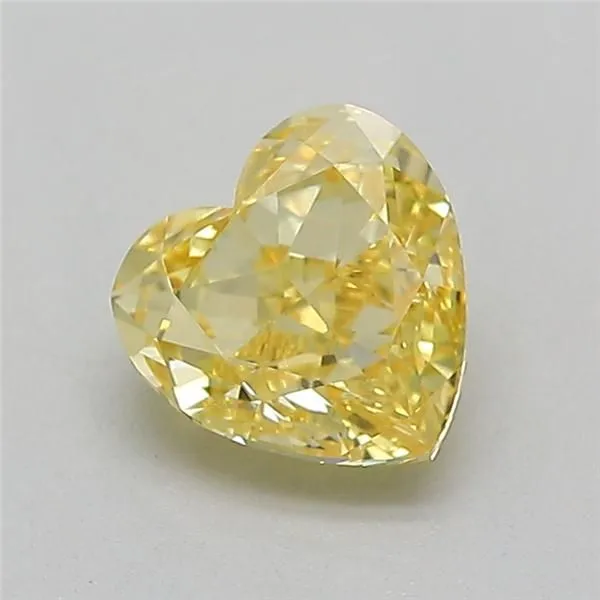 1.02ct HEART Fancy Intense Yellow VVS1 Coloured Lab diamond