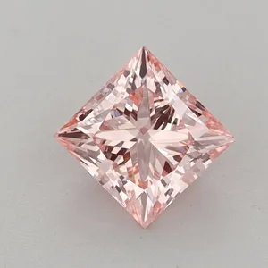 0.79ct PRINCESS Fancy Intense Pink SI1 Coloured Lab diamond