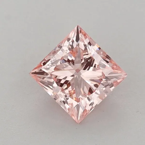 0.79ct PRINCESS Fancy Intense Pink SI1 Coloured Lab diamond