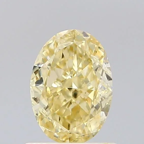 0.86ct OVAL Fancy Yellow VVS2 Coloured Lab diamond