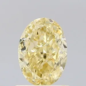 0.86ct OVAL Fancy Yellow VVS2 Coloured Lab diamond