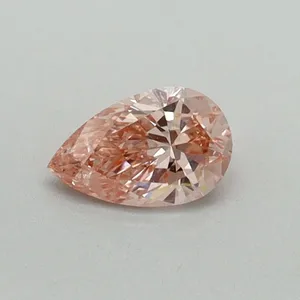 0.3ct PEAR Fancy Vivid Pink SI1 Coloured Lab diamond