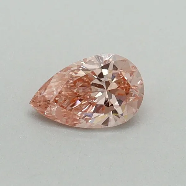 0.3ct PEAR Fancy Vivid Pink SI1 Coloured Lab diamond