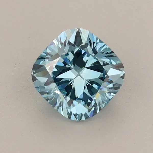 0.72ct CUSHION Fancy Vivid Blue VS2 Coloured Lab diamond
