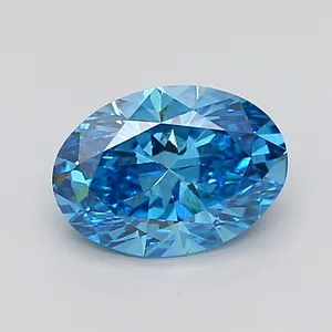 1.09ct OVAL Fancy Vivid Blue VVS2 Coloured Lab diamond