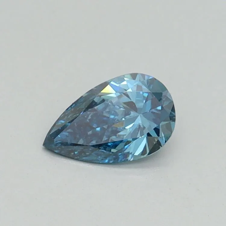 0.30ct PEAR Fancy Vivid Blue VS1 Coloured Lab diamond
