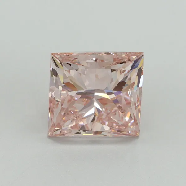 5.11ct PRINCESS Fancy Intense Pink VS2 Coloured Lab diamond