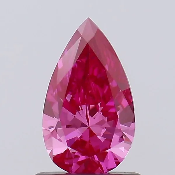 0.68ct PEAR Fancy Vivid Pink VS1 Coloured Lab diamond