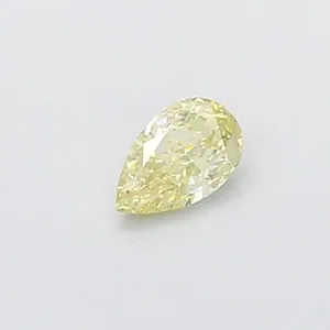 0.62ct PEAR Fancy Light Yellow VS2 Coloured Lab diamond
