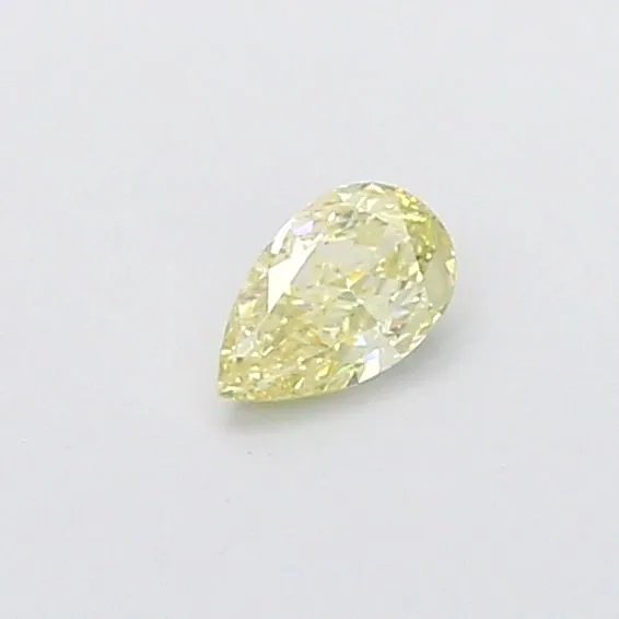 0.62ct PEAR Fancy Light Yellow VS2 Coloured Lab diamond