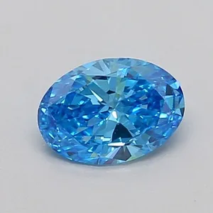 0.5ct OVAL Fancy Vivid Blue VVS2 Coloured Lab diamond