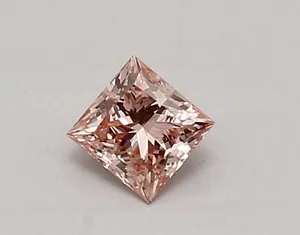 0.51ct PRINCESS Fancy Vivid Pink VS1 Coloured Lab diamond