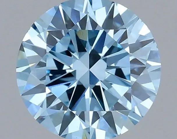 1.00ct ROUND Fancy Vivid Blue VS1 Coloured Lab diamond